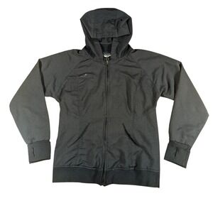 Oakley Women's Medium Black Full Zip Hoodie Athletic Performance Under Layer